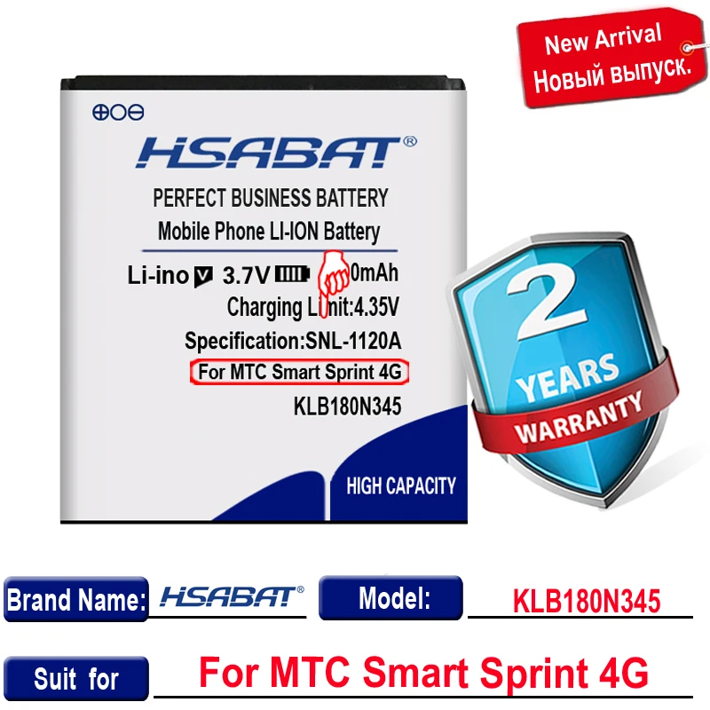 Аккумулятор HSABAT KLB180N345 2700 мАч для MTC Smart Sprint 4G Бесплатная доставка | Мобильные