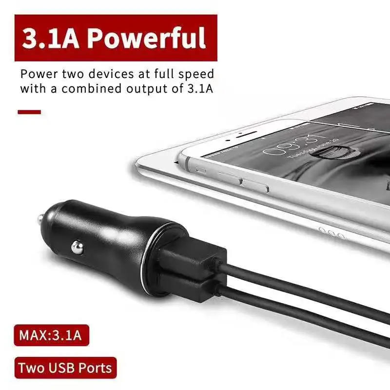 Универсальное металлическое автомобильное зарядное устройство Fiuzd Mini USB для iPhone