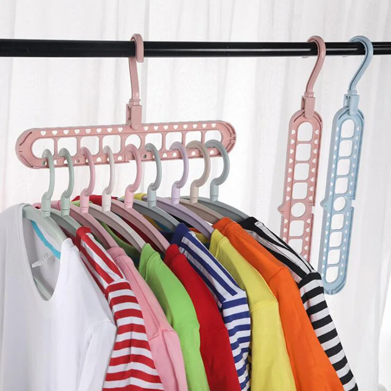 

Nine-hole Rotating Hanger Storage Rack Clothes Rack Drying Rack Closet Organizer Wardrobe Hook Household Accessories