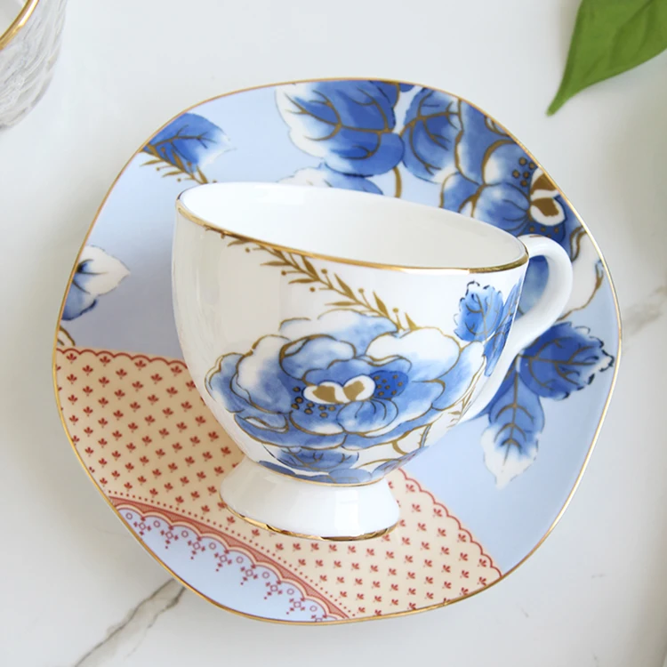 

Bone China Ceramics Tea Cup Set European Coffee British Turkish Afternoon Coffee Cup Porcelain Tasse A Cafe Saucer Royal EA6BYD