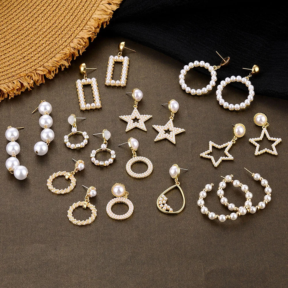 Новинка 2019 большие круглые висячие серьги FNIO для женщин модные ювелирные изделия