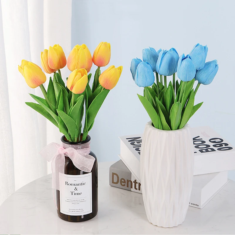 Искусственный цветок тюльпана для домашнего декора декоративный искусственный
