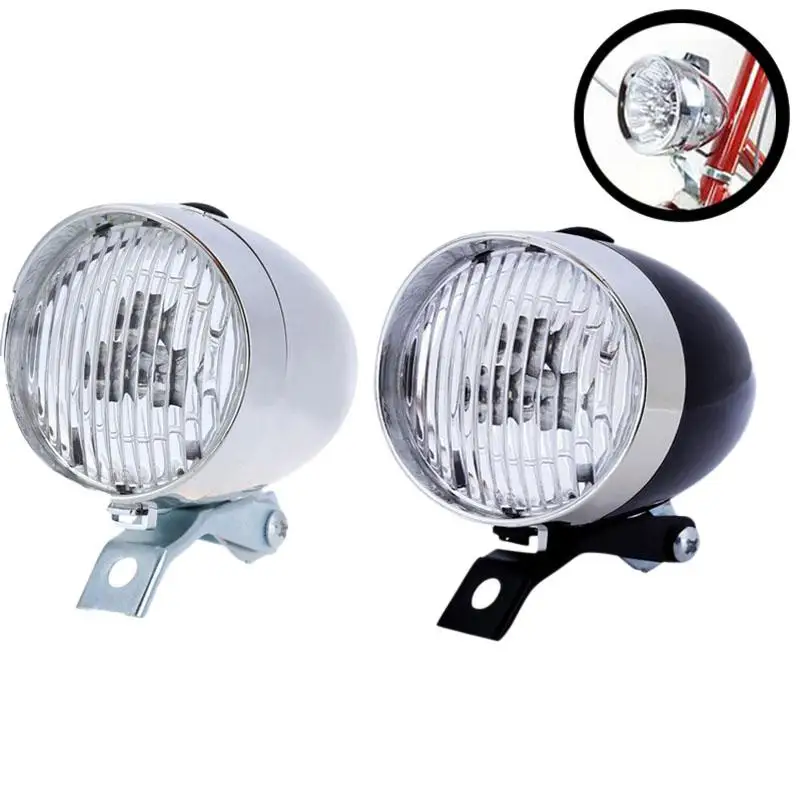 GloryStar Bicycle Front Lights 3 LED Vintage Headlamp Flashlight for Night Cycling | Спорт и развлечения