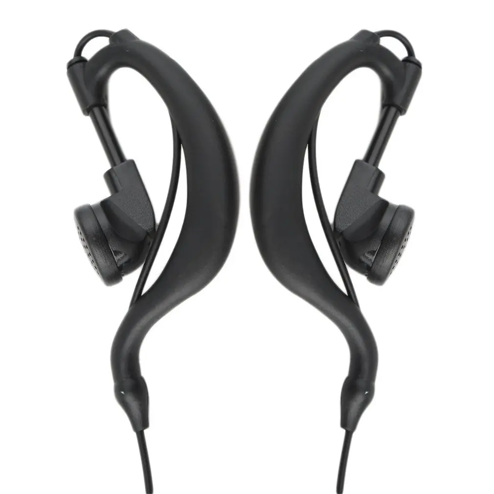 Unversal 2 Pin Mic гарнитура наушник кудрявый кабель для рации Kenwood радио черный |