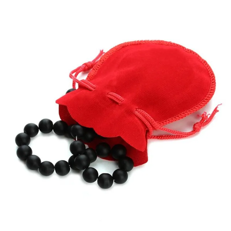 

10pcs 5x7mm 7x9mm 9x12cm Velvet Bag Drawstring Pouch Black Red pink Calabash Jewelry Packing Bags Wedding Christmas Gift Bag