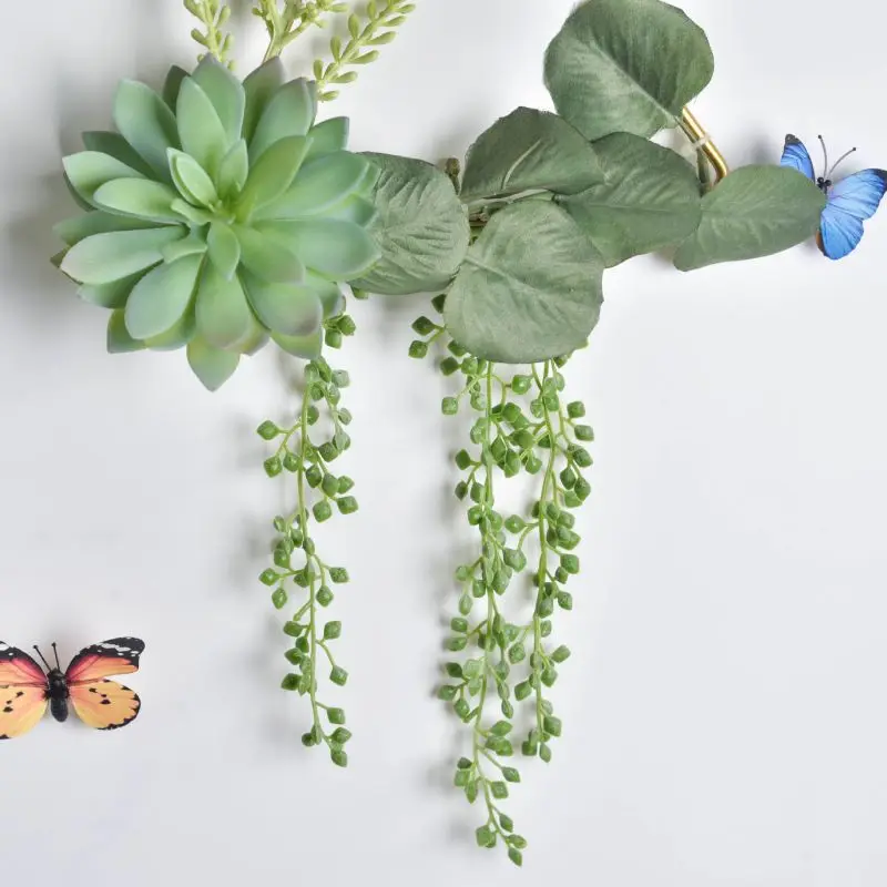 Моделирование Пластик мясистые железа венок минималистский искусственные