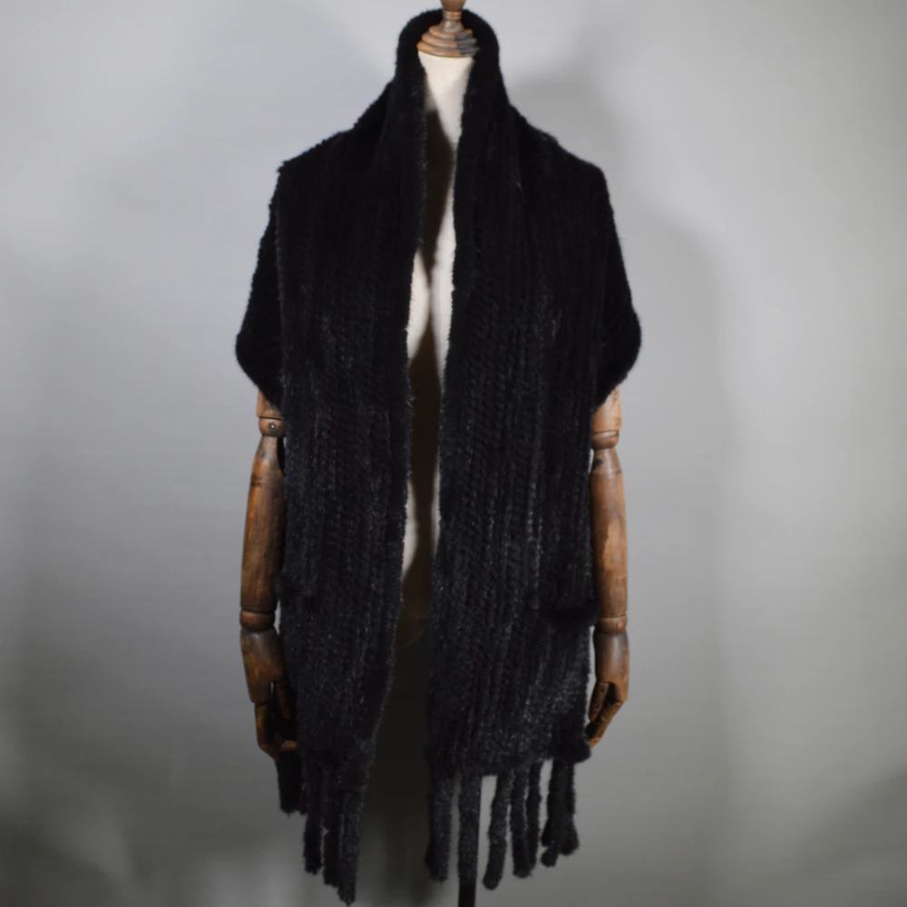 2020 зимние Лидер продаж леди длинный Стиль натуральный мех норки меховой шарф для