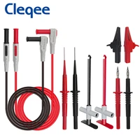 cleqee p1305b multi function 4mm banana plug test leads kit with puncture probe alligator clip test hook 4mm banana plug probes
