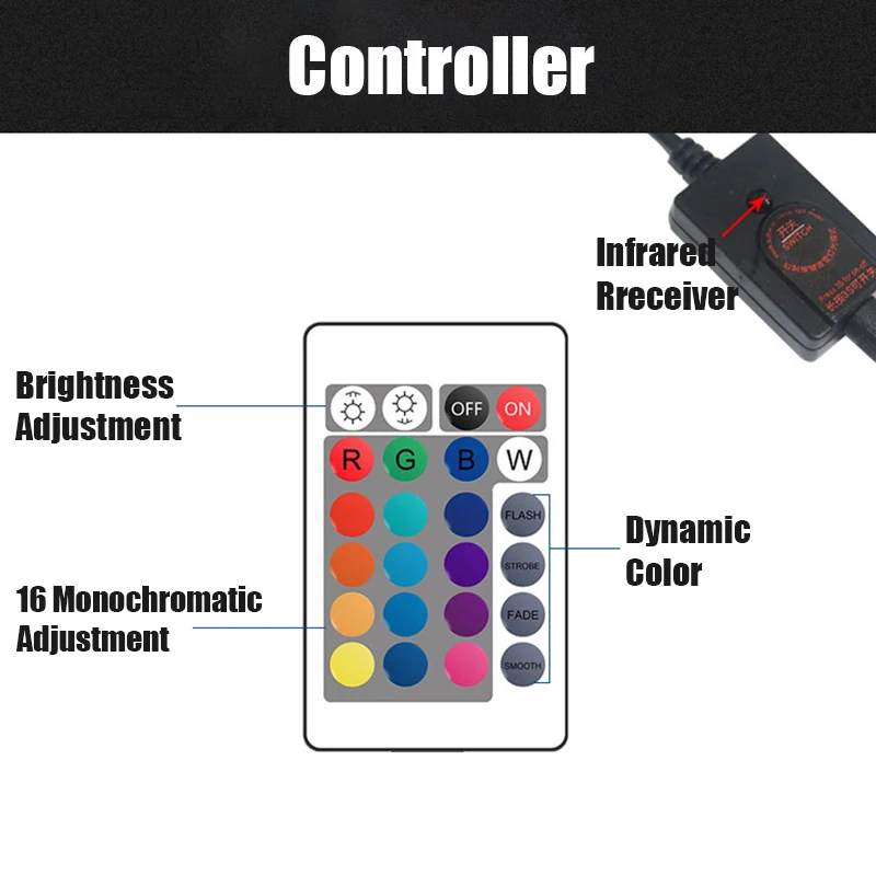 Светодиодная подводная лампа для аквариума погружной светильник с воздушными