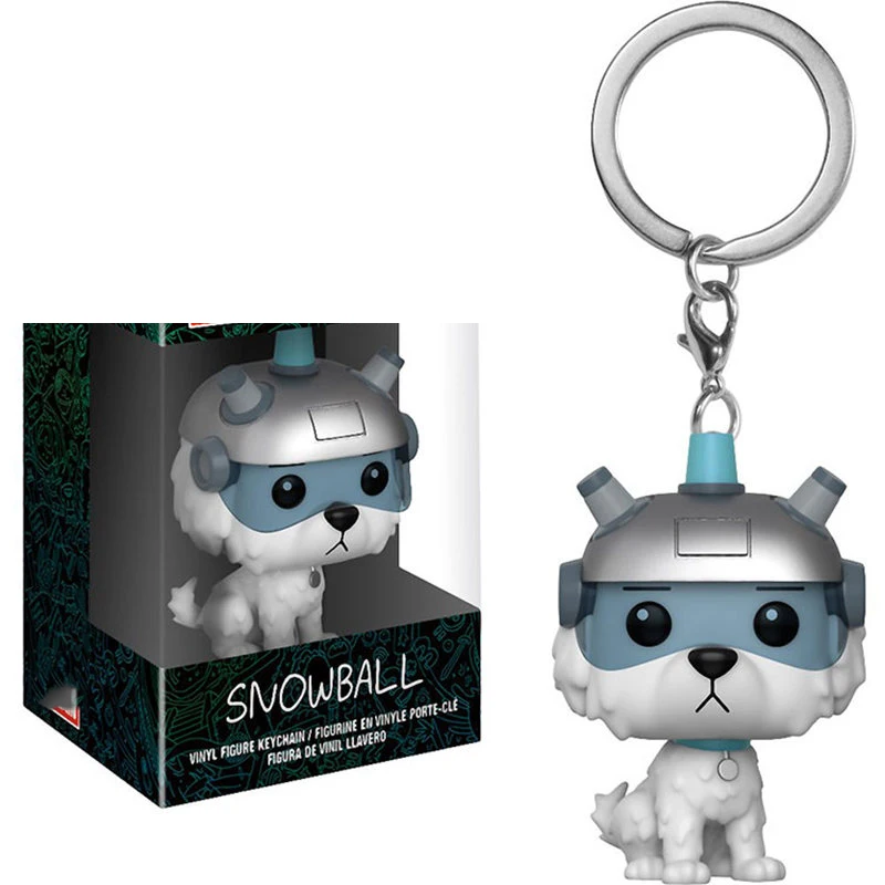 Funko Рик снежок Морти Pickle брелок двигающиеся фигурки коллекция игрушек для детей