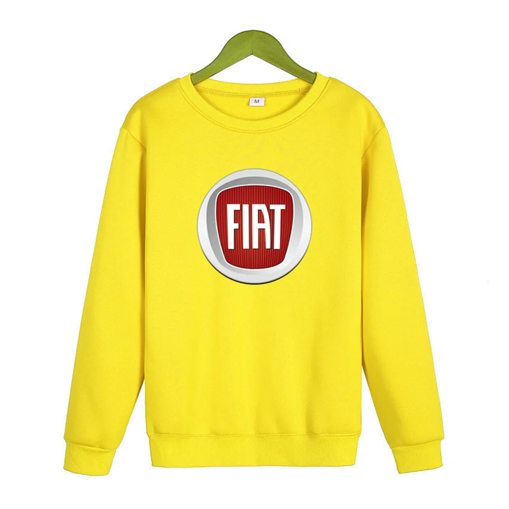 

2021 new boys beautiful image sweatshirt female clothing fiat logo print O neck hoodie men Fashion Top