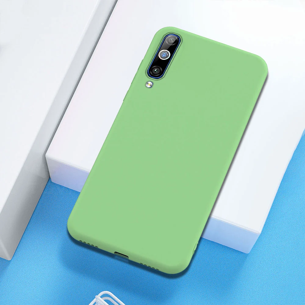 Для samsung A50 чехол из жидкого силикона для Galaxy A50 A70 A7 A9 A6 A8 плюс чехол A3 A5 A7 S8 S9 S10 5 г Примечание 10 плюс 9 8 - Цвет: Зеленый