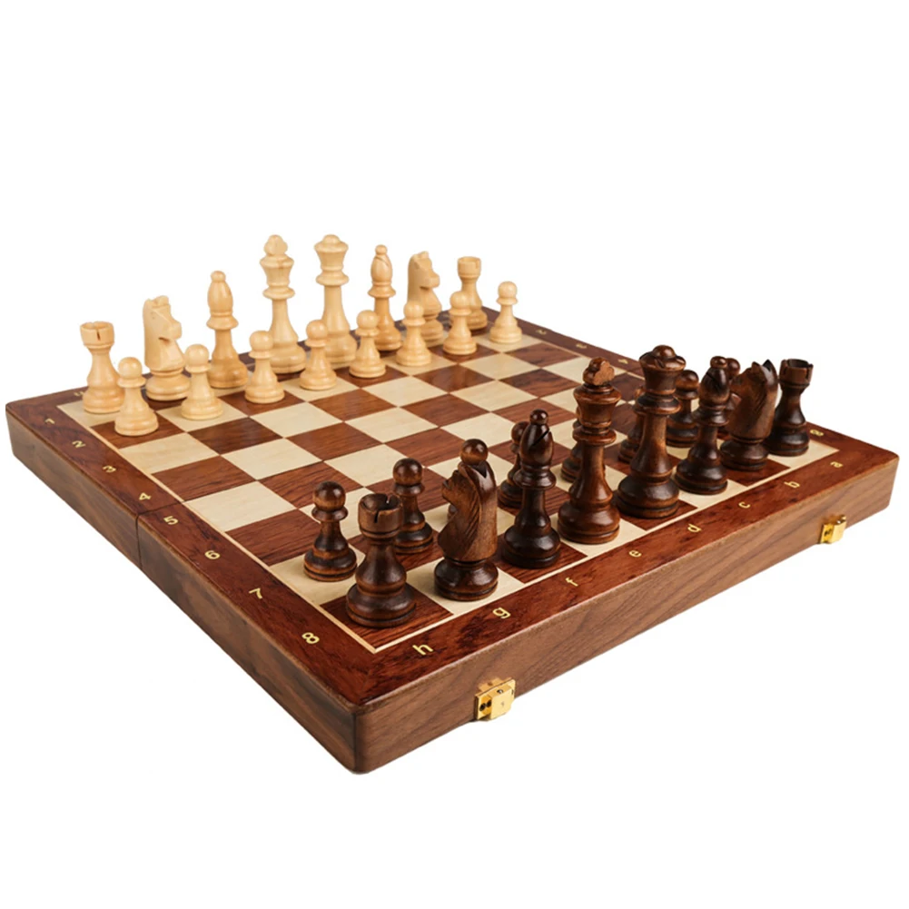 

3 in 1 Chess Set Wooden Chess Game Backgammon Checkers Indoor Chess For Family Wooden Folding Chessb