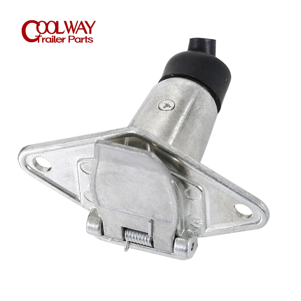

7 Pin Small Round Female Metal Trailer Socket Connector RV Camper Caravan Parts Accessories