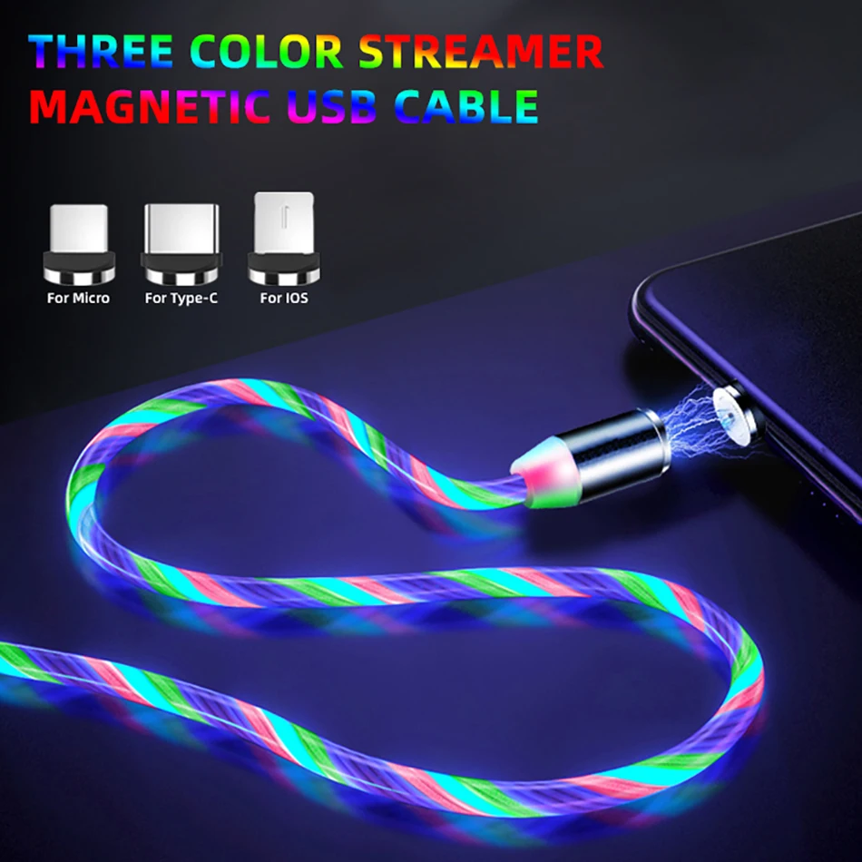 Кабель зарядный Магнитный со светодиодной подсветкой 1/2 м|Кабели для мобильных