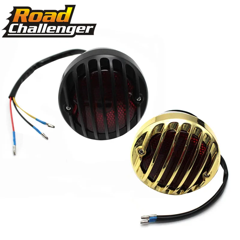Универсальный черный круглый задний тормозной светильник мотоцикла для Harley Bobber