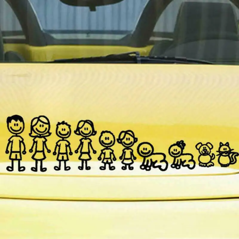 SUV Car Stickers Vivid Window Laptop 1 set My family member figure style | Автомобили и мотоциклы