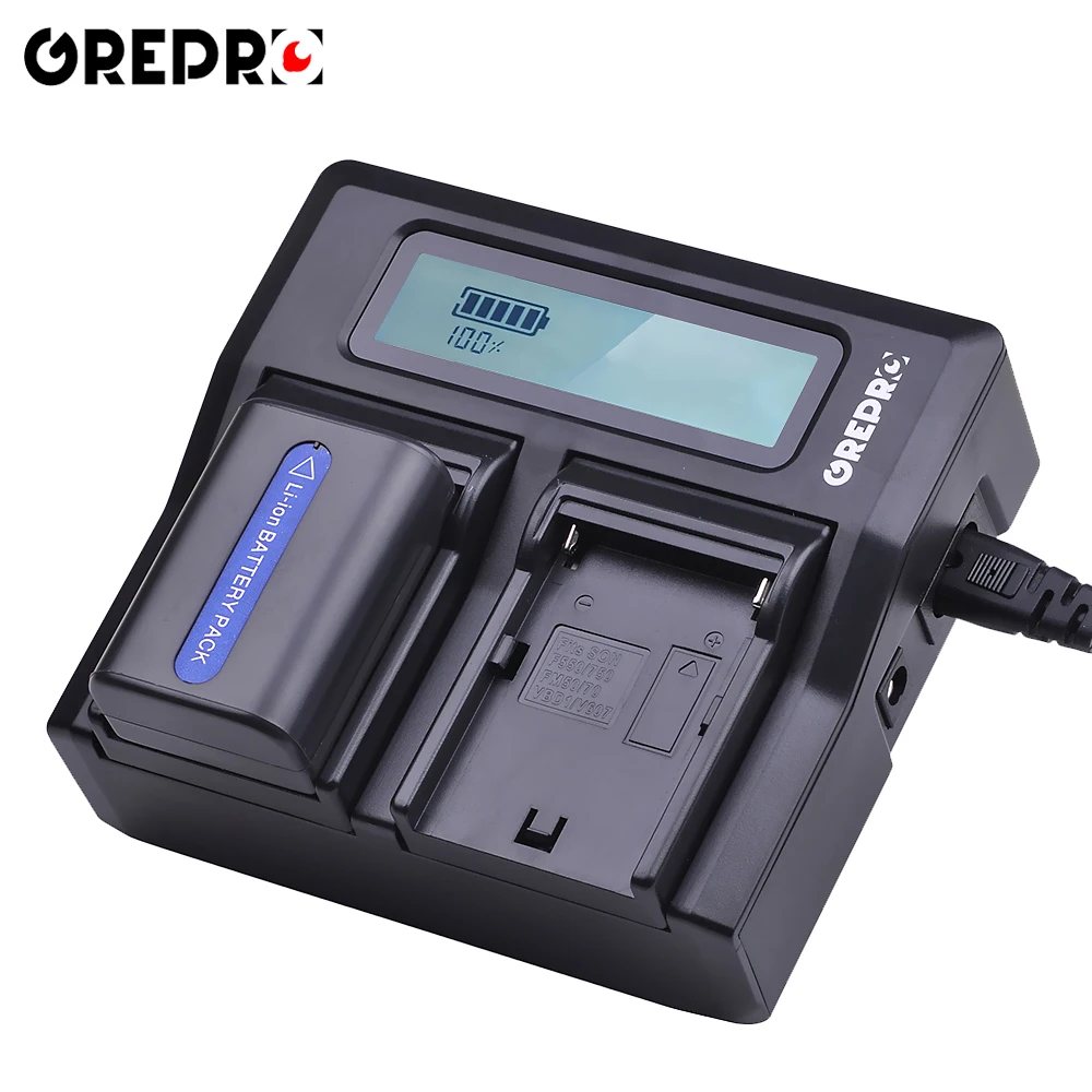 Быстрое Двухканальное зарядное устройство для аккумулятора SONY FM50 FM500H F970 F960 F770 F750