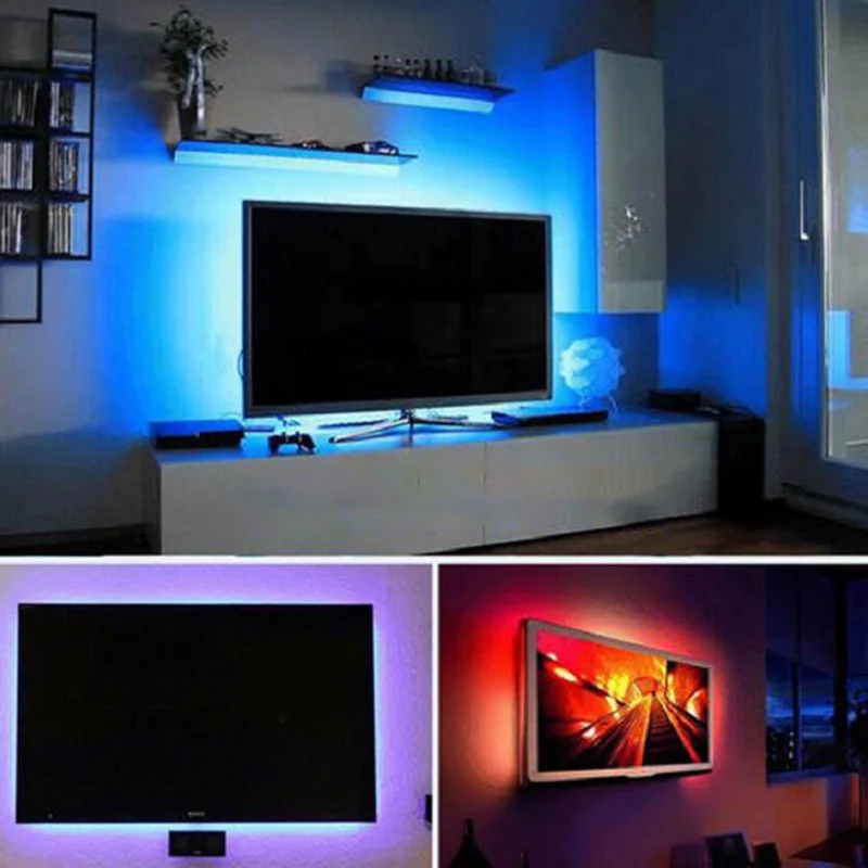 

LED Strip RGB Waterproof Multicolor Flexible with 44 Keys Remote Control Decoration EJ