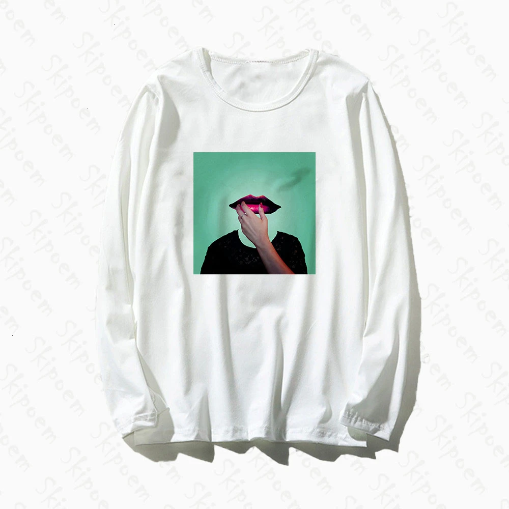 Абстрактные красивые красные губы сексуальная девушка для женщин Футболка