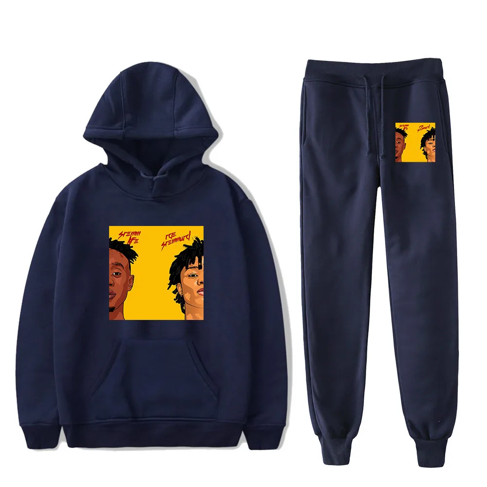 

Hot Rae Sremmurd Sweatshirts Two Piece Set Tracksuit Long Sleeve Hoodies+Jogger Pant Harajuku Streetwear&Pants Women Men's Sets