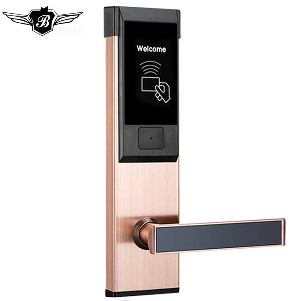 Red Bronze Умный высококачественный дэдболт из нержавеющей стали RFID карта Электронный Отель дверной замок с системой управления - Цвет: Red Bronze