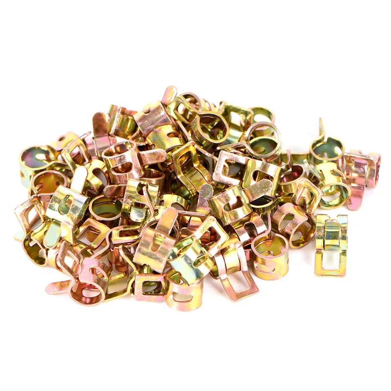 50pcs/lot Spring Clip Inner Diameter Car Hose Oil Tube Clamp Fastener Multi Style 7mm | Автомобили и мотоциклы