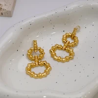 h11 rispada new trendy punky gold earrings for women geo dangle earrings daily jewelry runway