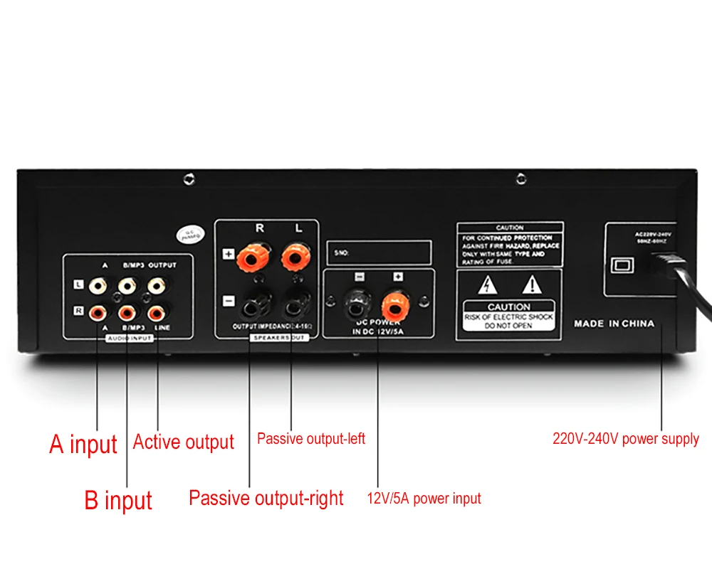 2-канальный Hi-Fi усилитель 100 Вт * 2 220 В/240 в караоке 10-сегментный EQ сбалансированный