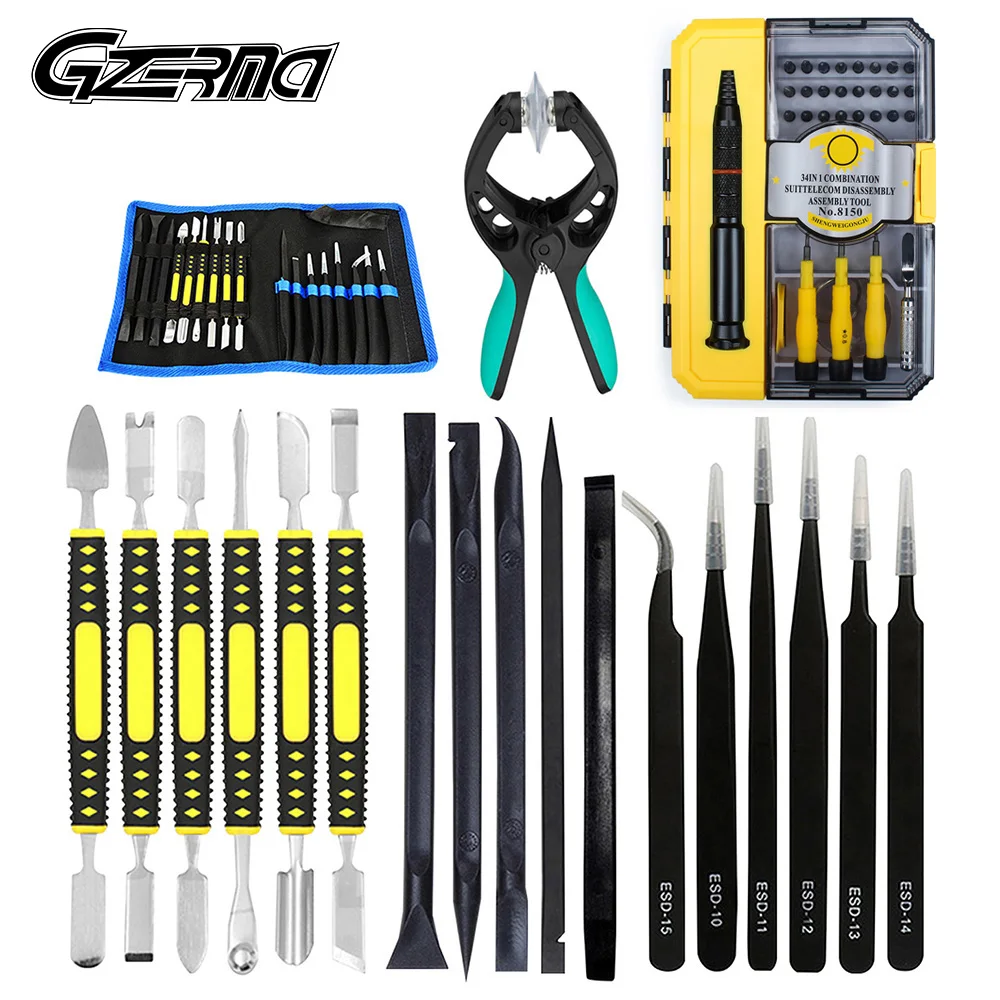 Набор инструментов для ремонта экрана смартфона с 34 в 1 прецизионным отверткой