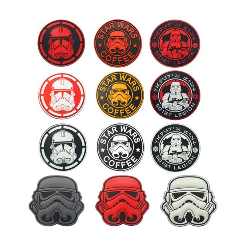 Disney Movie Star Wars Patches for Clothing PVC Self-Adhesive Fabric Cloth Sticker T-Shirt Jackets Hats Iron on Patches clothes