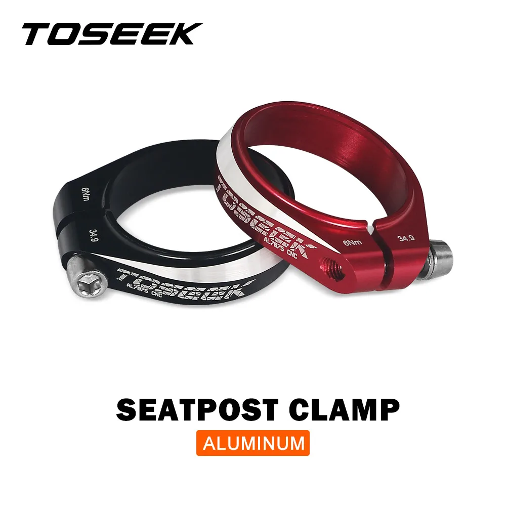 

TOSEEK Bike Seat Post Clamp 31.8 34.9mm Mountain Aluminum Alloy Ultralight Mountain Bicycle Seatpost Clamps Cycling Parts