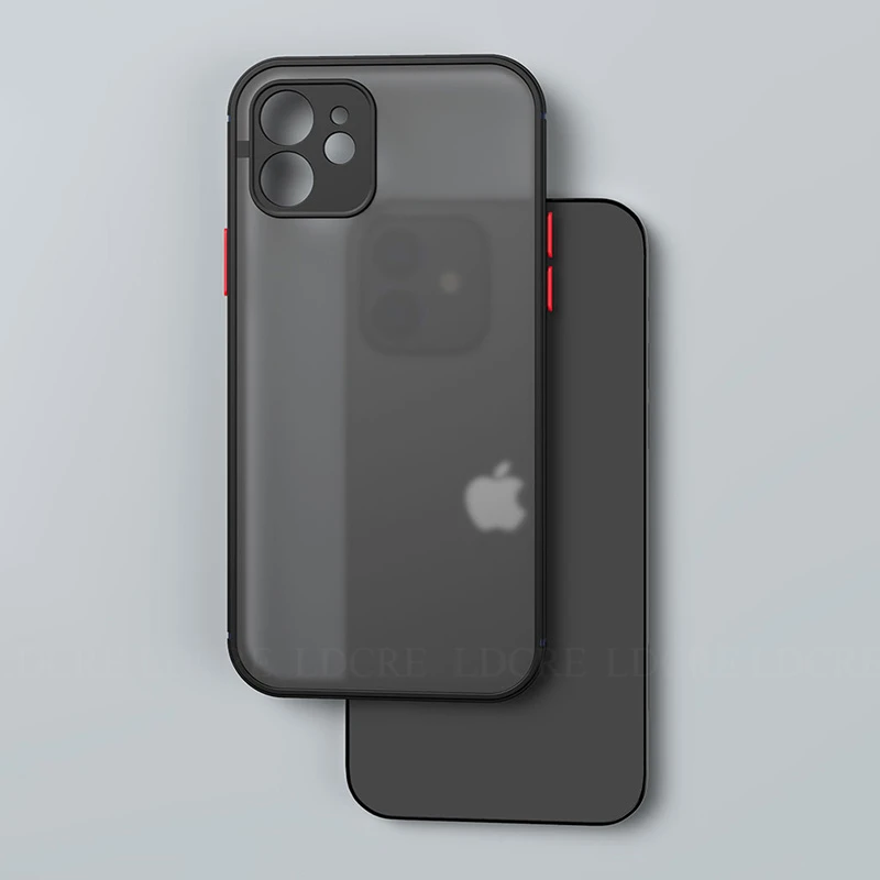 For iPhone 13 Pro Max Case for iPhone 13 Cover Silicone Matte Transparent PC Rubber Silm Soft Case For iPhone 13 Pro Max Case