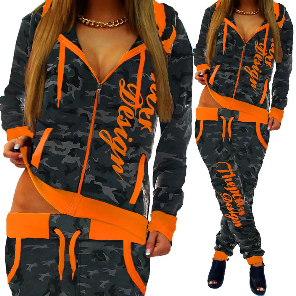 

Zogaa Spring Autumn Women Hip Hop Tracksuit Laides Hooded Casual Sport Suit Women Fashion Outdoor Women Two Piece Outfits 2020