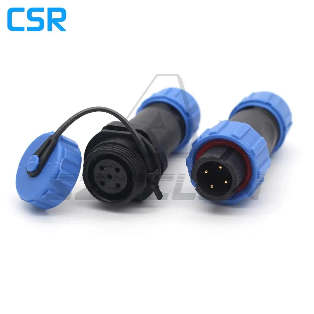 SP13 водонепроницаемый 4-контактный разъем для проводов круглые разъемы плоские