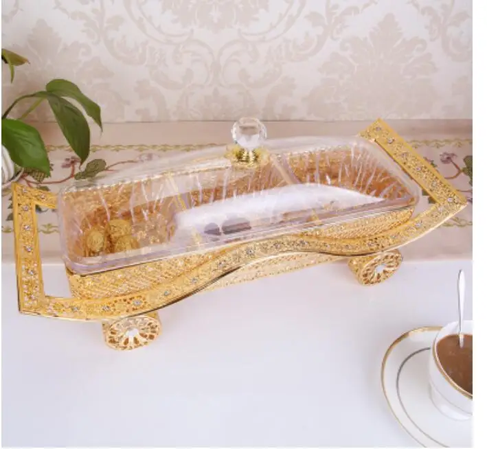 

Dried Fruit Box with Hidden Fruit Box Creative Eating Plate Living Room Hotel Candy Nuts Home Decoration
