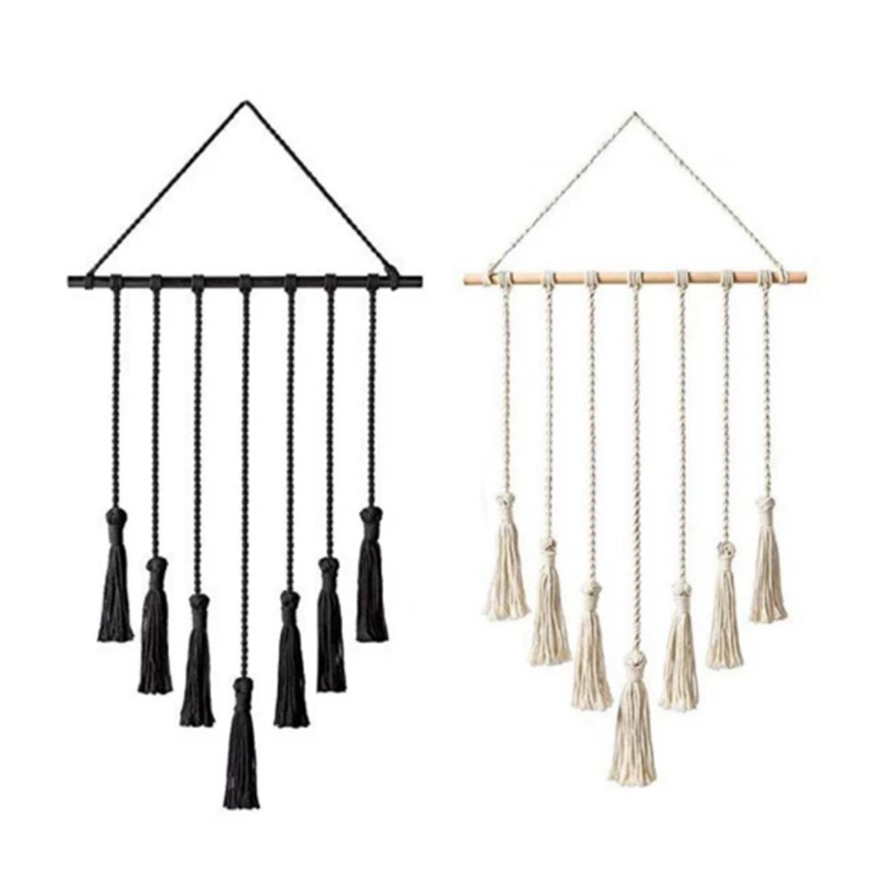 

2 Pack Hanging Photo Display Macrame Bohemian Art Tapestry Wall Hanging Pictures Decor Chic Home Decoration