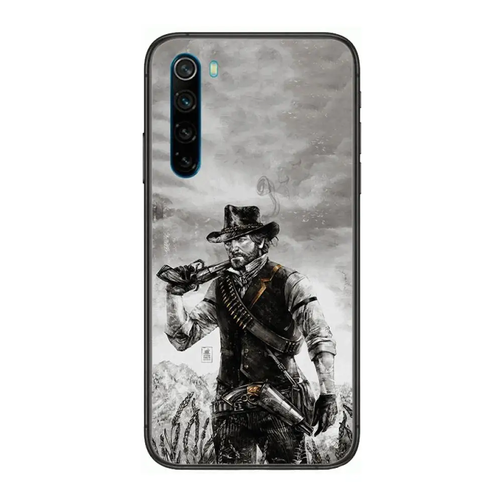 

Dead Man Redemption cartoon Phone Case For XiaoMi Redmi Note 9S 8 7 6 5 A Pro T Y1 Anime Black Cover Silicone Back Pretty
