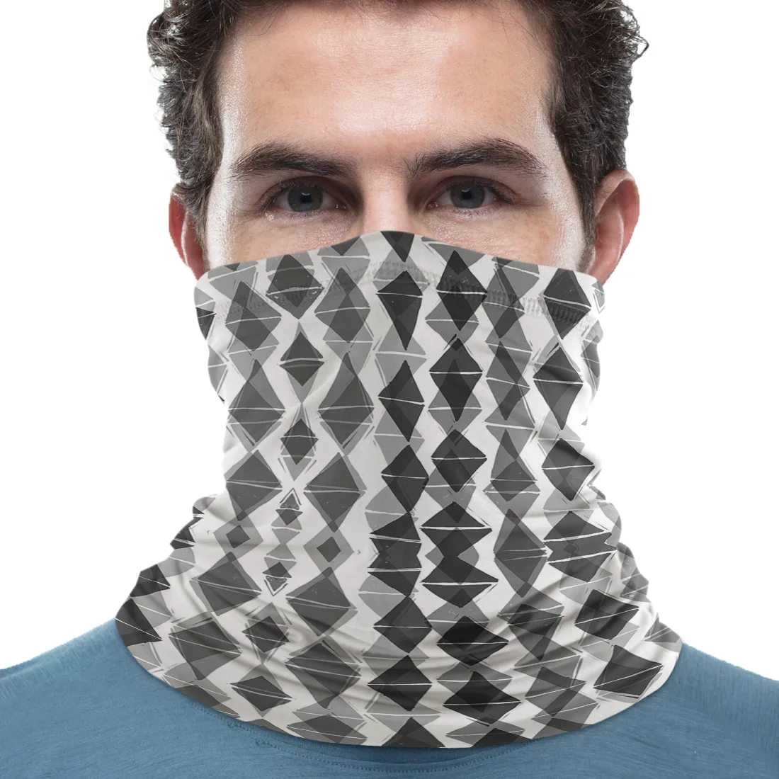 Серый Алмазный геометрический весенний мужской Дамский прямоугольный шарф