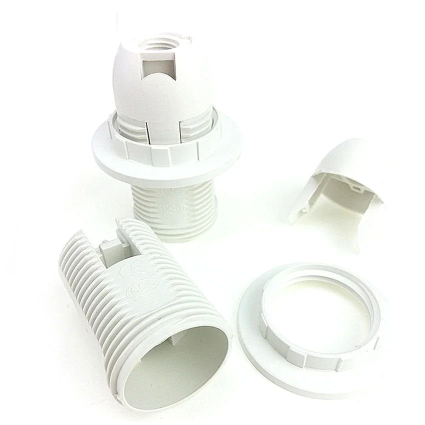 Винтовой держатель для лампы E14 с полными зубьями белая черная 2 А соответствует