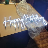 happy birthday neon sign home decoration wall hangings led lights bar art customized neon sign for birthday gift