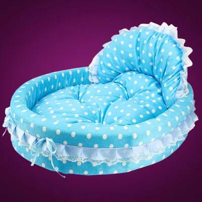 as picture Sweet Lace Princess Dog Bed Cat Nest Puppy Soft Puppy Teddy Pet Bed Suitable for Small and Medium Dogs and Cats Sofa Kennel - Цвет: as picture