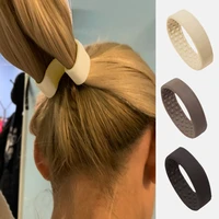 woman ponytail holder hair tie foldable hair scrunchies silicone stationarity elastic hair band simple hair accessories