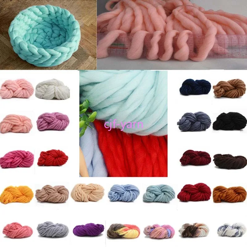 Оптовая продажа супермягкая пряжа для вязания крючком шарф толстая шапка ручная