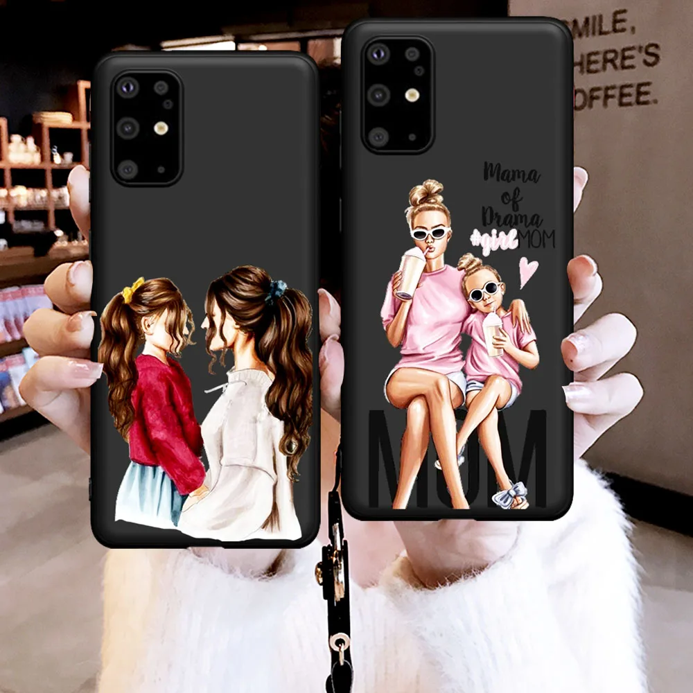 

Fashion Super Mama Girl Mom Boy Baby Soft Phone Case for Samsung S21 S20 S7 S8 S9 S10 Plus Ultra Note 20 9 10 Plus Coque