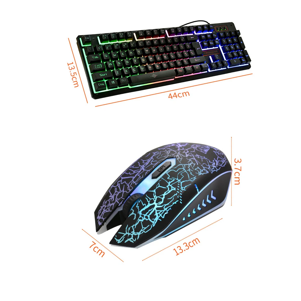 Клавиатура и мышь комбинированная N Key Rollover Проводная игровая Бесшумная Офисная