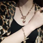 Новинка, модное винтажное ожерелье VAGZEB в стиле панк с большим кулоном-шариком, толстый чокер золотого и серебряного цвета, ожерелья-цепочки для женщин