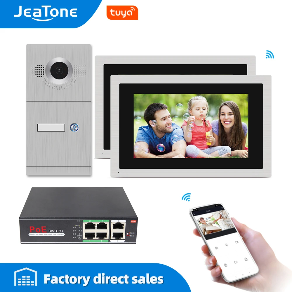 JeaTone 10 дюймов сенсорный экран WIFI IP видео домофон система вилла квартира контроля