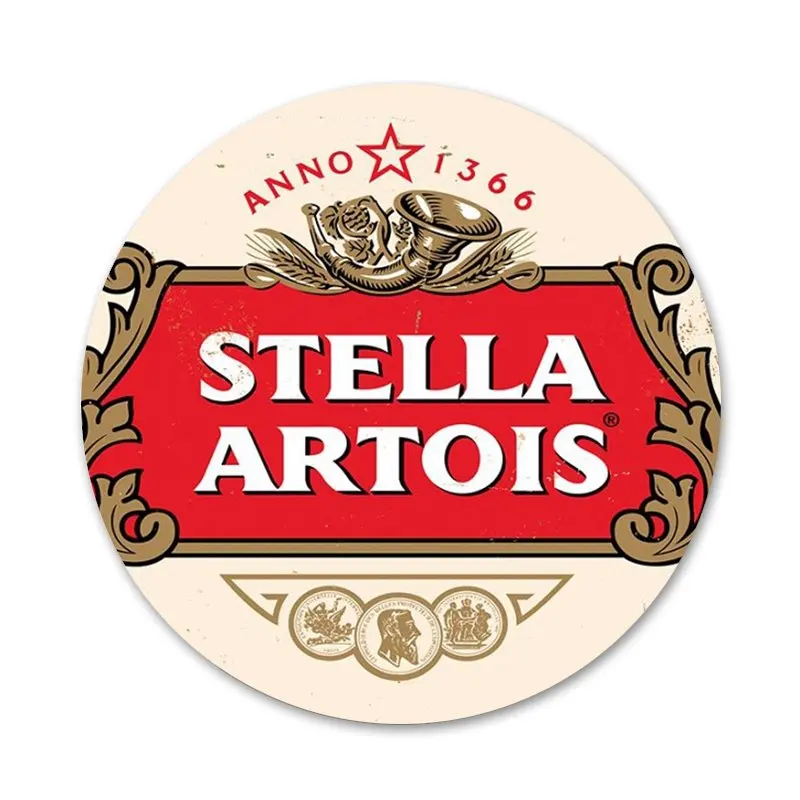 58mm Stella Artois Beer Logo Poster Icons Pins Badge Decoration Brooches Metal Badges For Clothes Backpack | Дом и сад