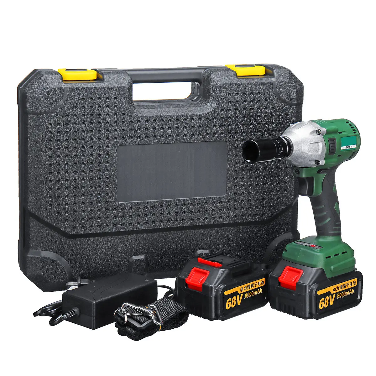

68V 110-220V Cordless Brushless Electric Wrench Impact Wrench Socket Wrench 460N.m 8000mAh 2PCS Battery Hand Drill Installation